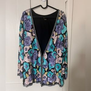 Multicoloured sequin blazer